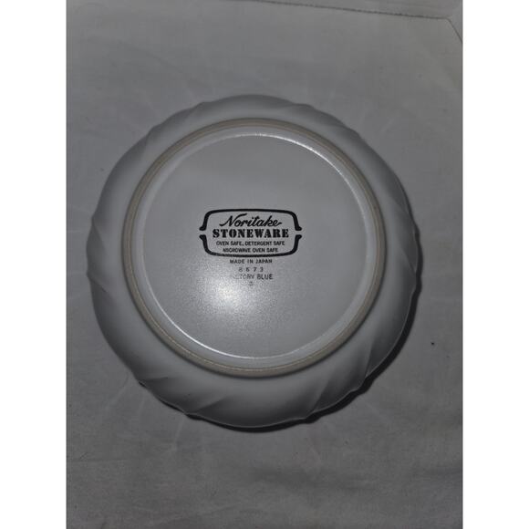 Noritake Stoneware VICTORY BLUE 8673 Set Of 4 Cereal Bowl Excellent Cond VHTF - Picture 4 of 6